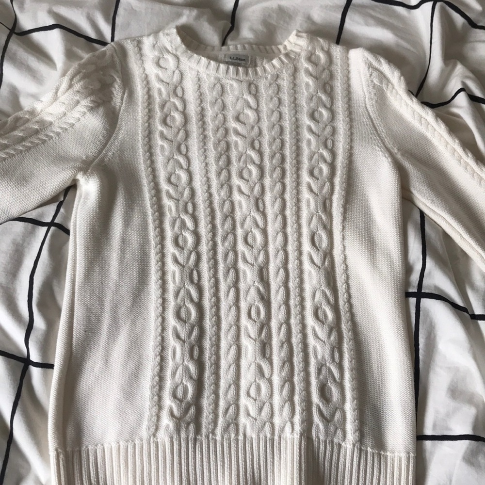 LL Bean cable knit